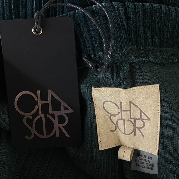 New Chaser Corduroy Velour High Waist Pull On Flare Pants Women's Size Large - Picture 4 of 7